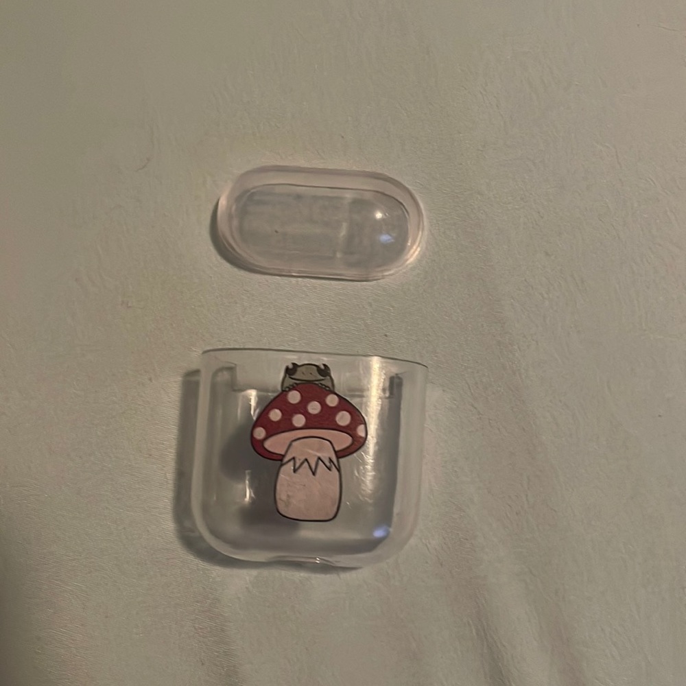 First generation frog and mushroom airpod case